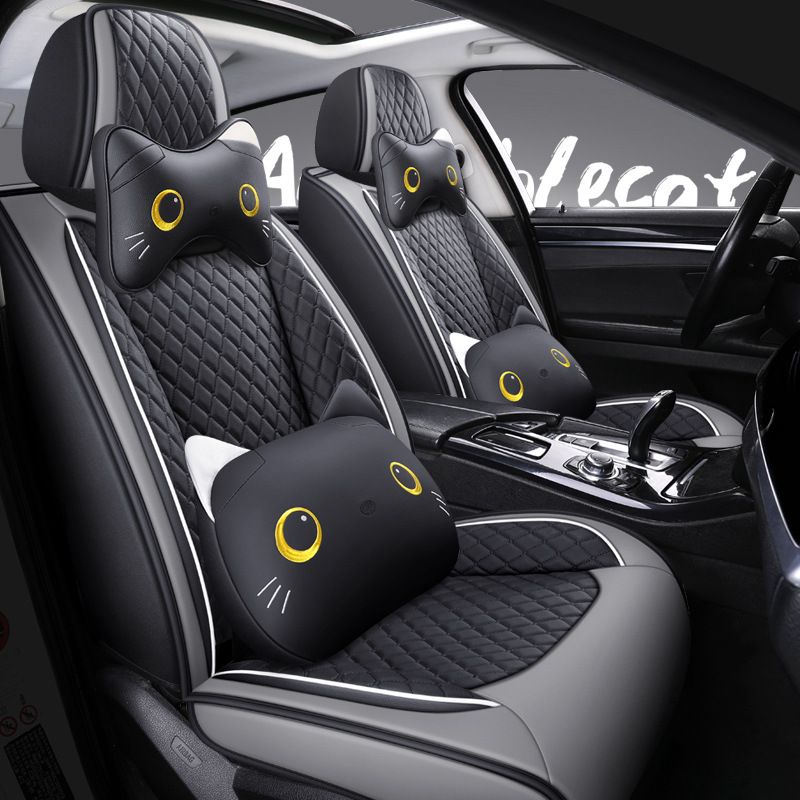 Car seat cushion four seasons universal fully surrounded cute seat cover goddess seat cushion all-inclusive car seat cover winter car interior_autovado.com