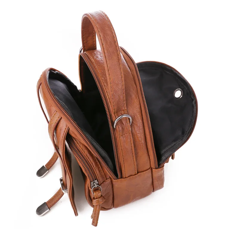 Multi-Functional Soft PU Leather Small Shoulder Bag For Women Vintage Fashion Crossbody Bag Female Purse Cell Phone Handbag_autovado.com