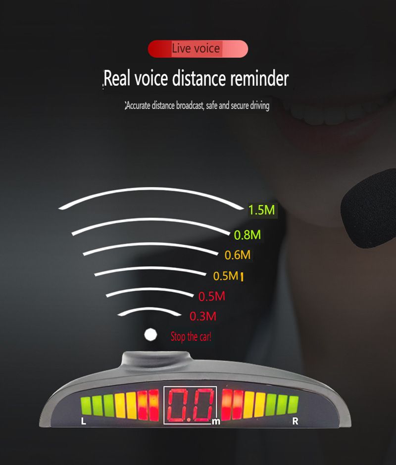 4-Sensor Buzzer Parking Radar System - Simple Installation Reverse Parking Sensors With Audible Alerts For Cars/SUV_autovado.com