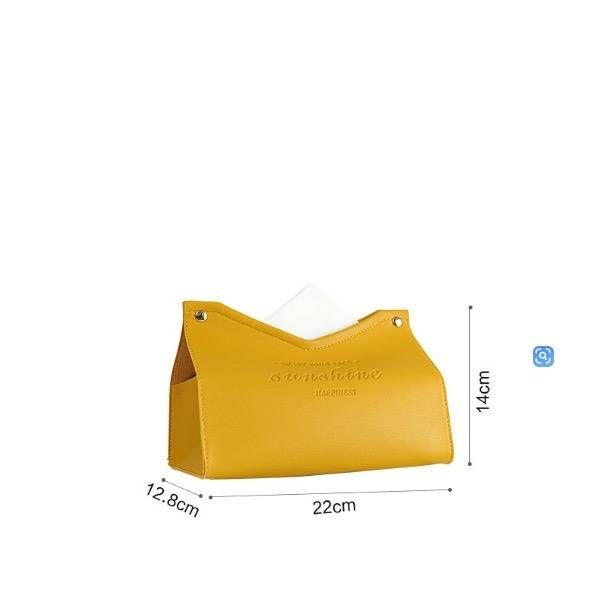 Modern Leather Tissue Box – V-Cut Desktop Holder (Minimalist & Durable)_autovado.com