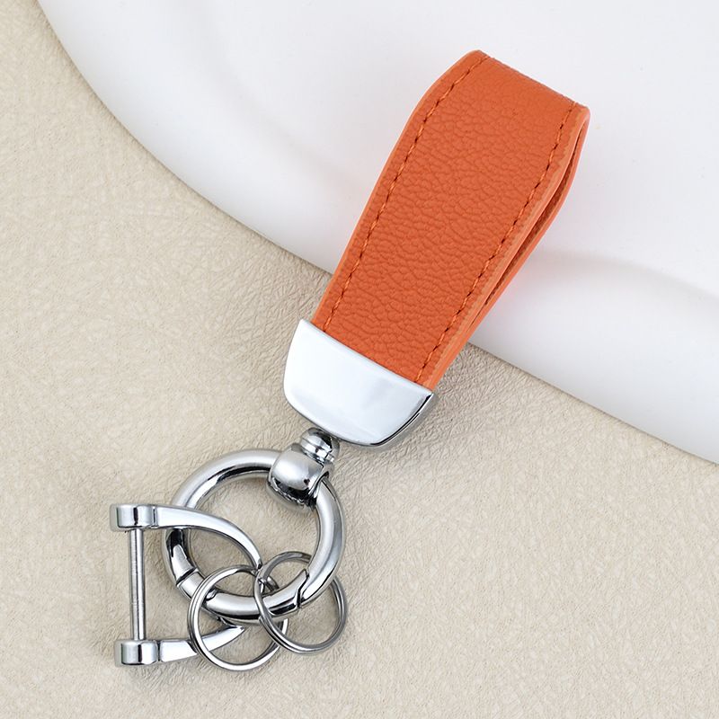 Men's Car Leather Keychain Candy Color Couple Key Pendant Sheep Pattern Bracelet Genuine Leather DIY Bag Pendant_autovado.com