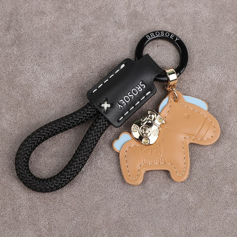 Immediately Get Rich Handmade Genuine Leather Keychain Lanyard Cowhide Key Pendant Leather Rope Xiaohongshu Car Men And Women Pendant_autovado.com