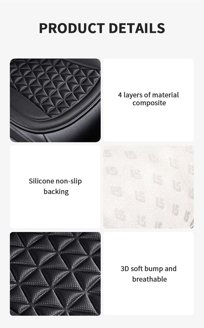 SEAMETAL 3D Car Cushion Breathable Cover Convex Design Heat Dissipation Seat Protector Anti Scratch Non-Slip Chair Mat_autovado.com