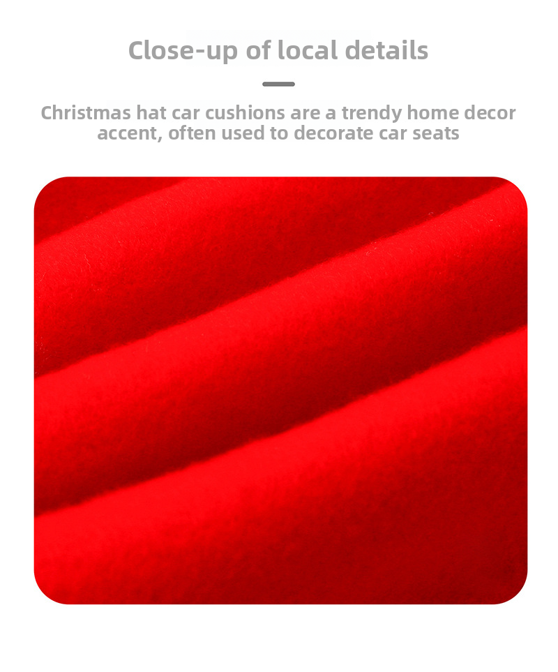 Christmas Car Seat Santa Hat Cross-Border Hot-Selling Headrest Cover Decorative Supplies Scene Setup Props_autovado.com