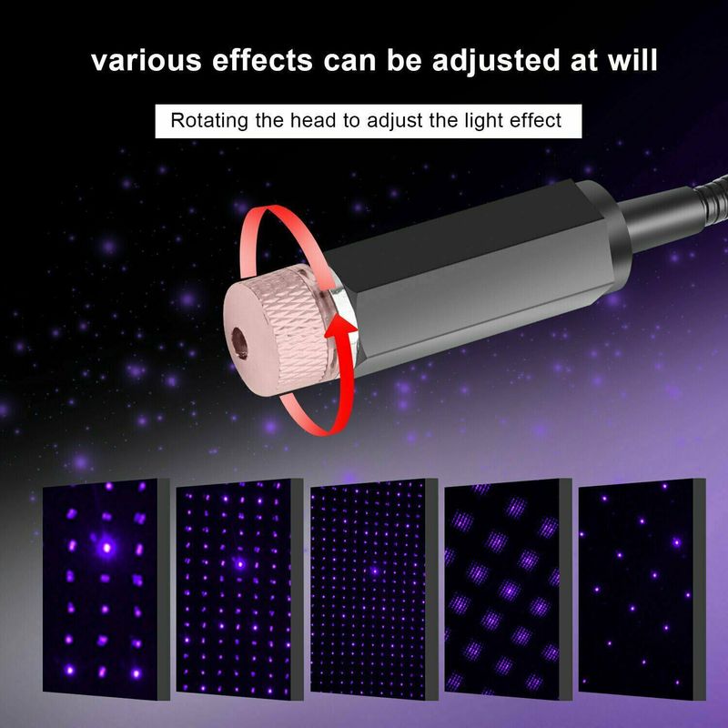 Car Interior Armrest Box, Ceiling Ambient Car Mounted Full Star Projection Light, Starry Sky Light_autovado.com