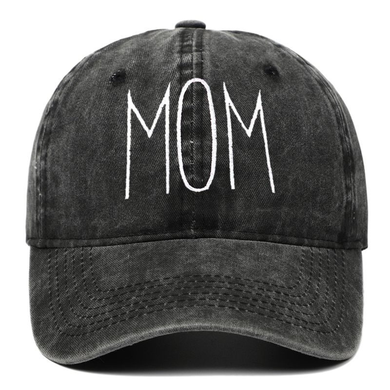 Unisex Washed cotton DAD MOM embroidered baseball cap vintage do old cap fashion couple Hip hop hat_autovado.com