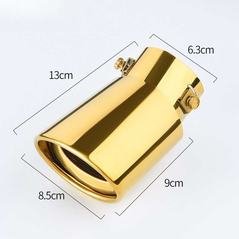 Stainless Steel Muffler Gas Cover Decoration Single Car Exhaust Pipe Universal Tail Throat_autovado.com