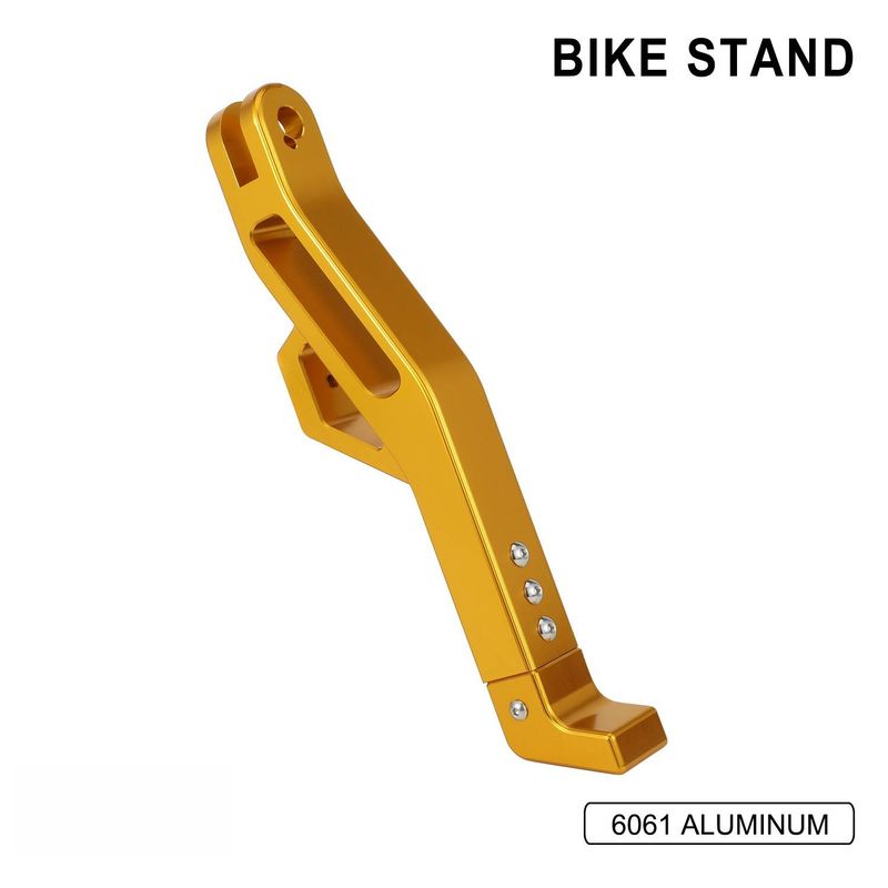 Universal Motorcycle Side Stand Adjustable Kickstand For Custom Bike Modifications - Black/Gold/Purple (32x8x3cm)_autovado.com