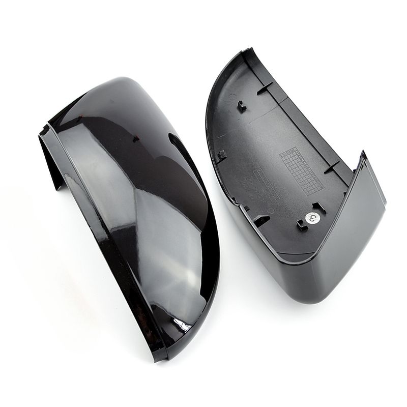 Black Side Wing Mirror Cover For VW Passat B7 CC Scirocco MK3 Jetta MK6 EOS Beetle R Trim Caps Case Rearview replace_autovado.com