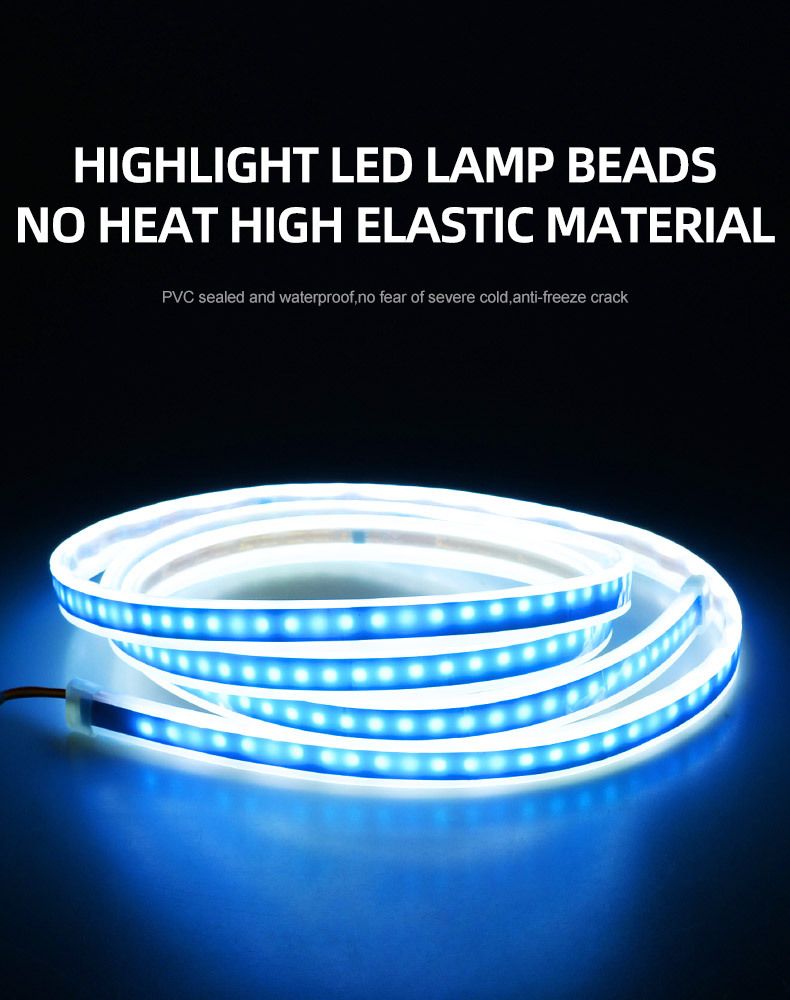 12V Start Scan Lighting Daytime Running Hood Strip Waterproof Car DIY Neon Through Light_autovado.com
