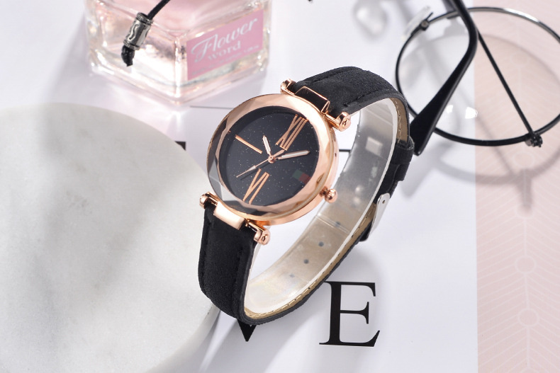 Shake the sound of the same fashion Starry Sky ladies watch women's watch belt quartz watch_autovado.com