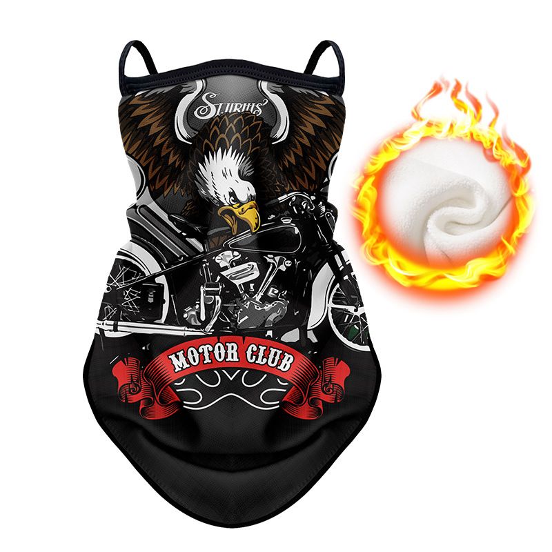 Winter Motorcycle Fleece-Lined Riding Mask Outdoor Bicycle Mountaineering Cold-Proof Ear-Hanging Triangle Scarf_autovado.com