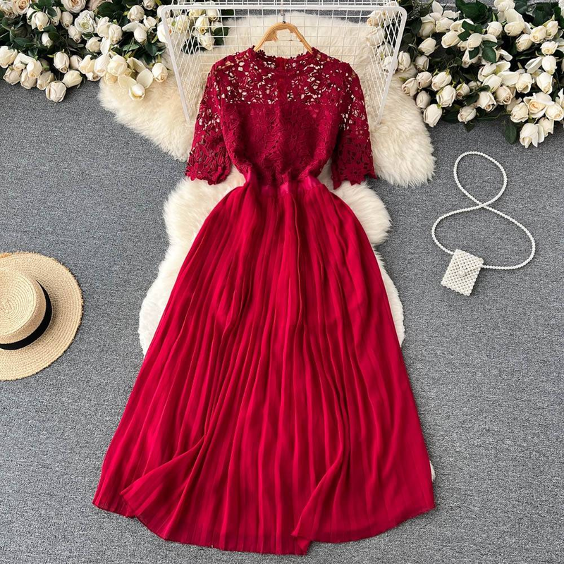 Women's Clothing High grade chic stunning red temperament dress_autovado.com