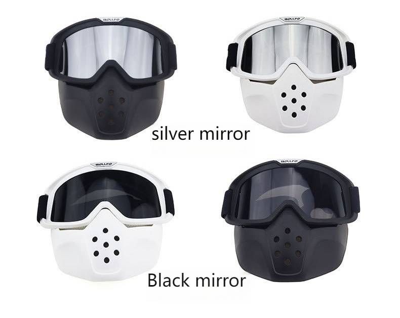 Retro Motorcycle Goggles – Anti-Fog, UV Protection, Interchangeable Lenses – Off-Road, Motocross, Cycling – Durable PC Frame_autovado.com