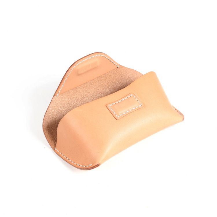 Unisex Leather glasses case cowhide sunglasses case high-grade vintage handmade glasses bag_autovado.com