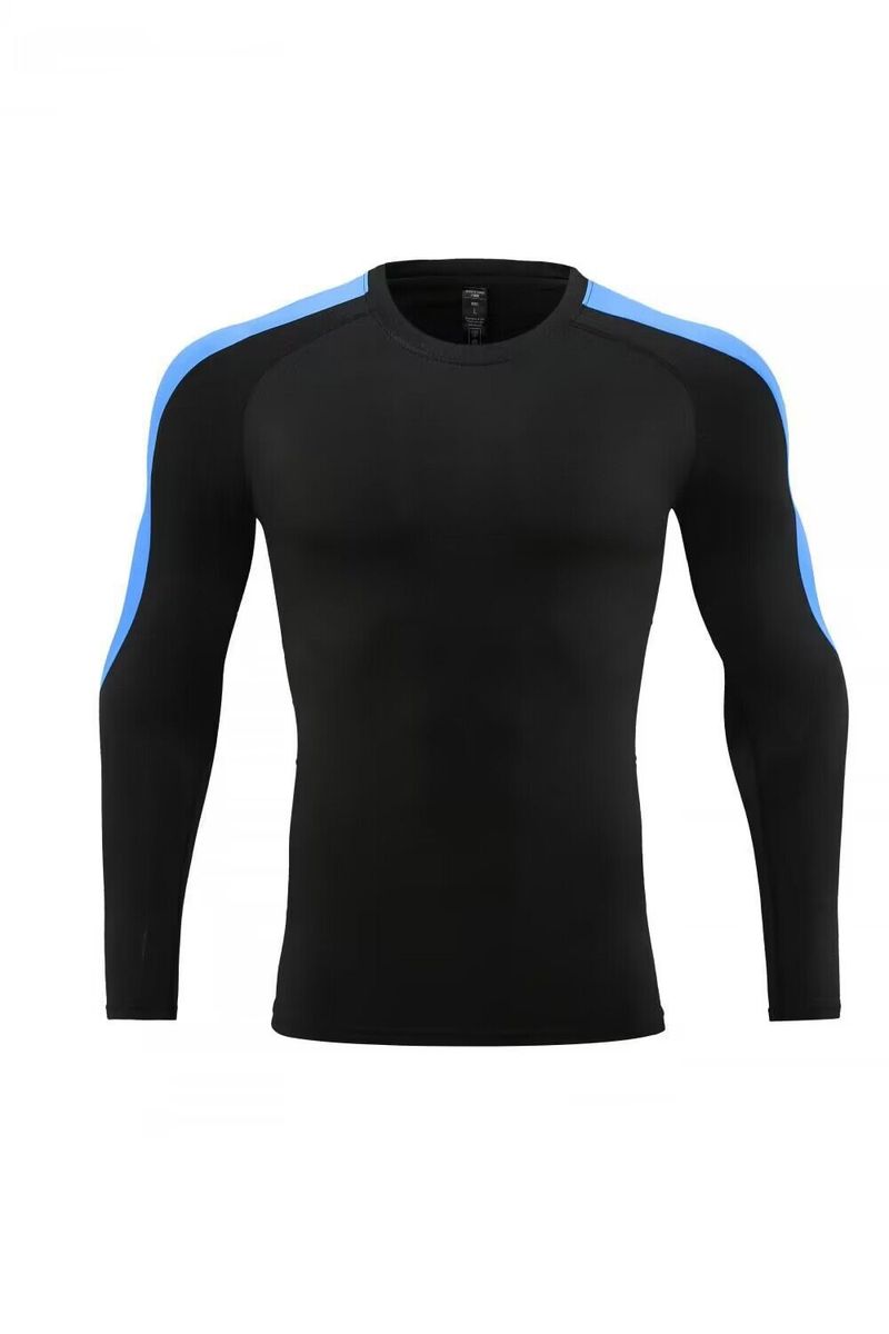 Men's Clothing Tights Long-Sleeved T-Shirt High Elastic Quick-Drying Breathable Sports Running Training Fitness Clothes Round Neck_autovado.com