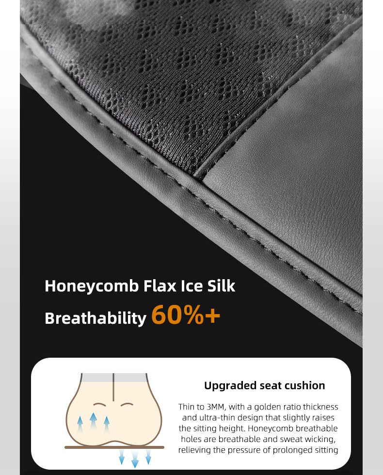 Breathable Ice Silk Car Front/Rear Cover For AUDI A1 A3 A4 A5 A6 A7 A8 Q3 Q7 Q8 TT Non-slip Auto Seat Protector Cushion_autovado.com