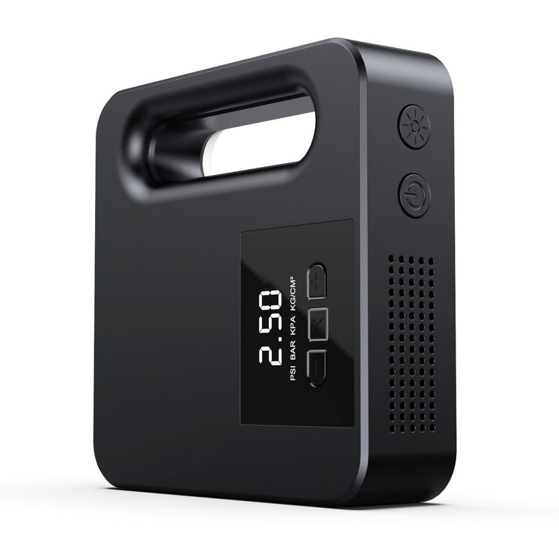 Car mounted intelligent digital display 12V vehicle multifunctional portable inflation pump tire pressure detection LED_autovado.com