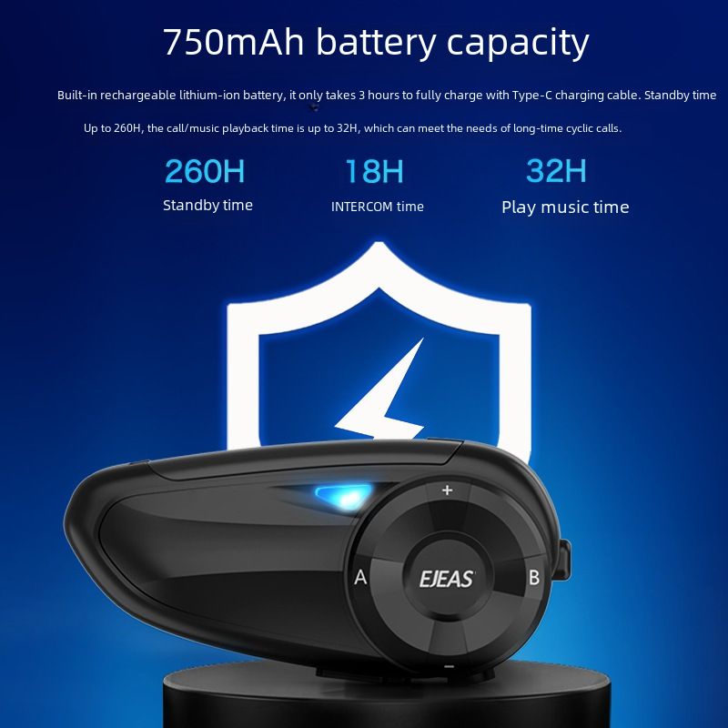 Motorcycle helmet Bluetooth intercom headset 7-person connection 1 drag 6 switch intercom 800 m intercom distance Q7 double pack_autovado.com