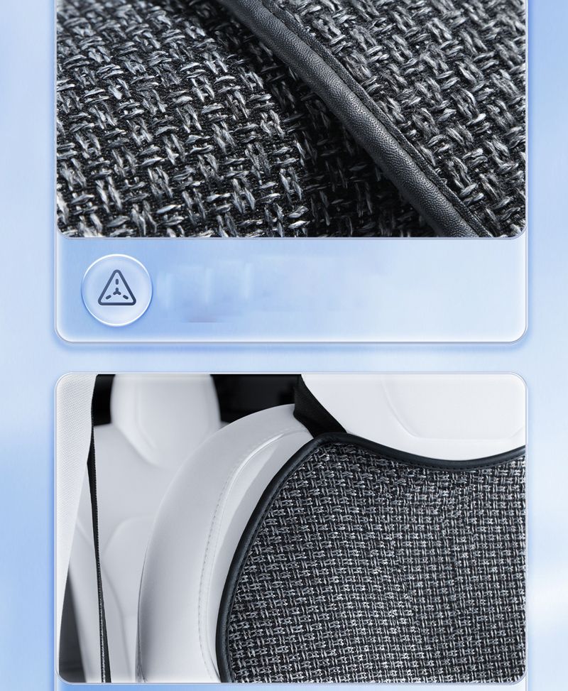 For Tesla Model Y/Model 3/2024 M3 Linen Cover Cushion Four Seasons Breathable And Comfortable Seat Car Interior_autovado.com