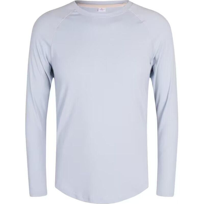 Men's Clothing Long-Sleeved Sports T-Shirt Cotton Training Suit Casual Thin Top Running Fitness Bottom_autovado.com