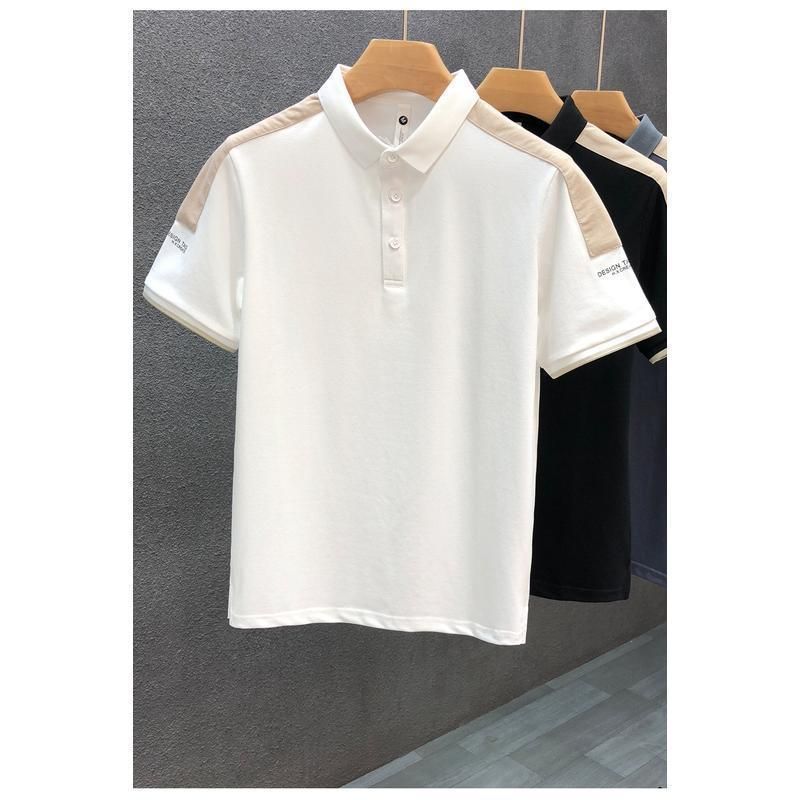 Men's clothing Summer short-sleeved polo shirt for young men, half-sleeved T-shirt, trendy brand, slim lapel, casual all-match T-shirt,new_autovado.com