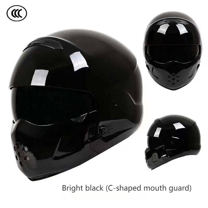 DOT & 3C Certified Retro Motorcycle Half Helmet With Bluetooth – Samurai Black Scorpion Design – Vintage Harley Style For Men_autovado.com
