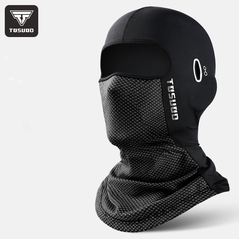 Sports & Entertainment light sunscreen ice silk headgear mask men's summer simple motorcycle helmet lining fishing riding face protection_autovado.com