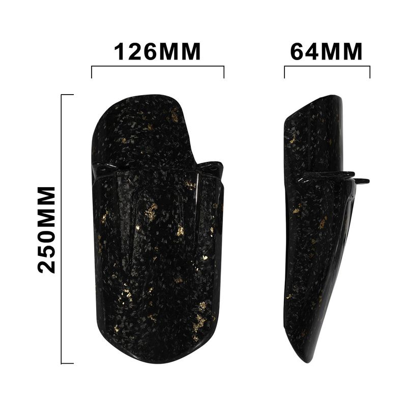 Carbon Fiber Rear Fender Mudguard For Electric Motorcycles - Lightweight & Durable Upgrade Accessory (24x15x7cm, Black Gold/Black Purple)_autovado.com
