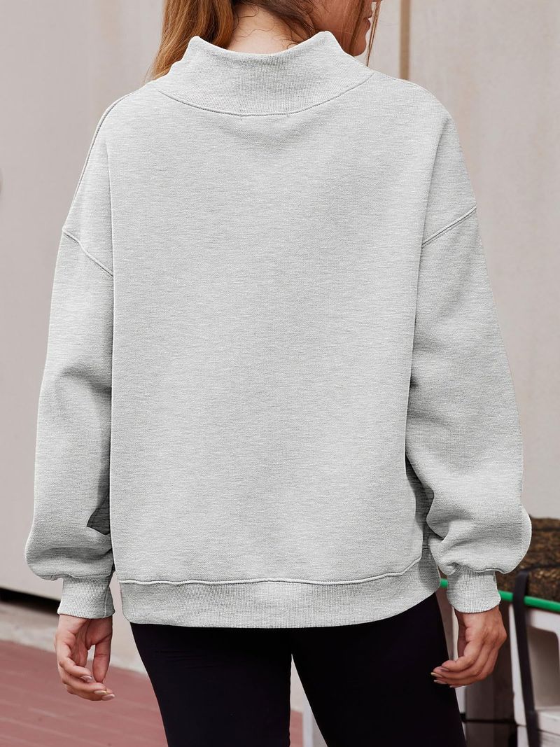 Women's sweatshirt long sleeve turtleneck pullover sweatshirt casual sweatshirt fleece top_autovado.com