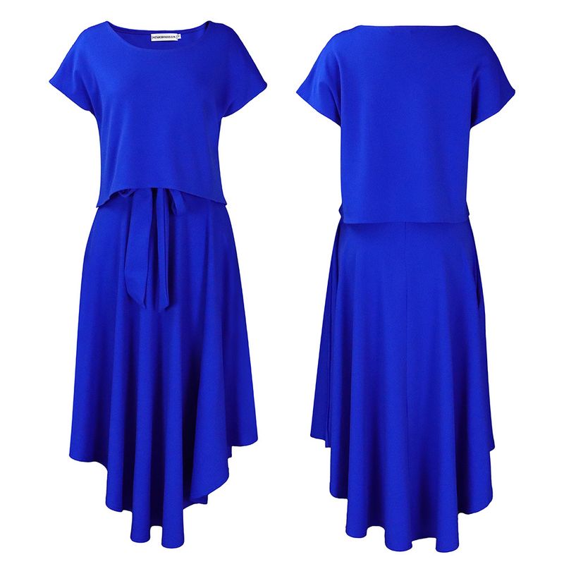 Women's Clothing plus size women's clothing 2023 new fashion temperament casual tops big swing skirt suit_autovado.com