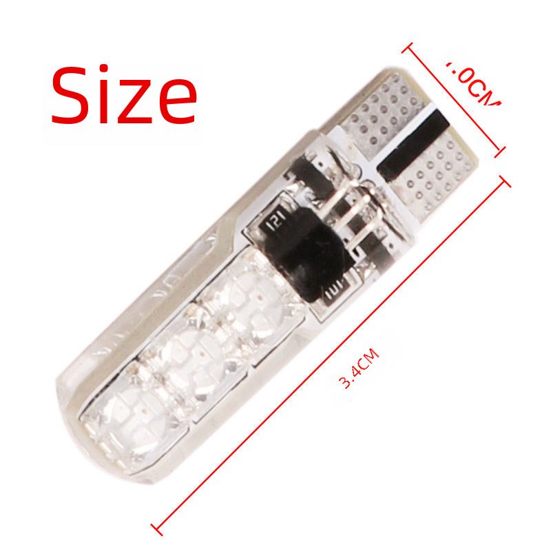 Automotive LED wide light bright silicone 5050-6SMD wireless remote control RGB colorful flash T10 small Lamp licence plate_autovado.com