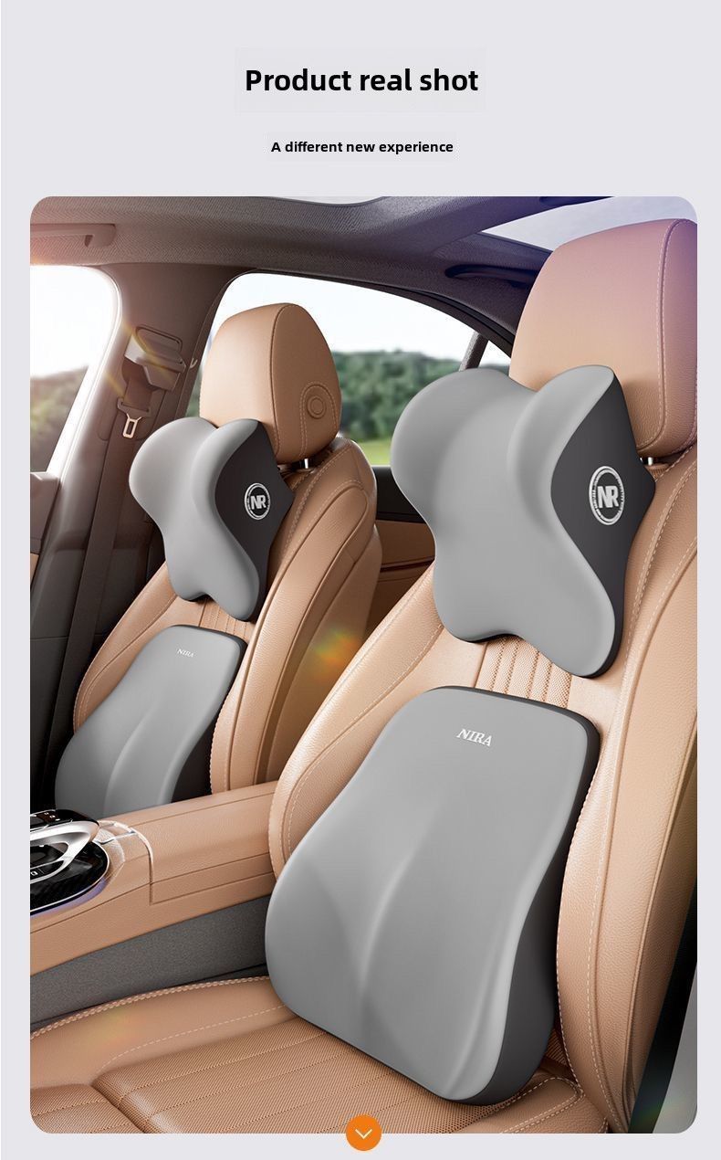 Car headrest lumbar support car neck pillow lumbar support seat integrated cushion back cushion car lumbar support seat suit_autovado.com