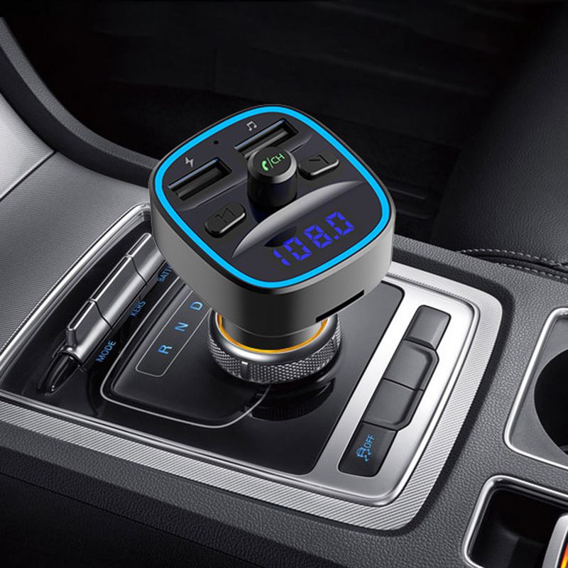 Yuanmheng T25 Dual USB Ports Smart Car Bluetooth-compatible 5.0 MP3 Music Player Hands-free Call_autovado.com