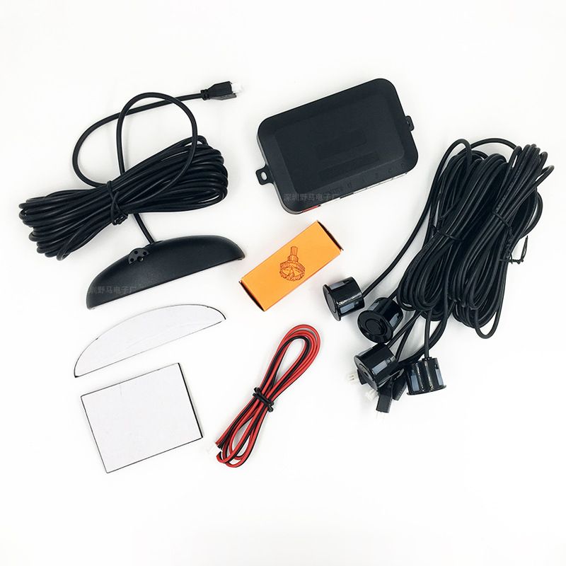 4-Sensor LED Crescent Parking Radar System With Voice Alerts - HD Display Reverse Parking Assistant For Cars/SUVs/Vans_autovado.com