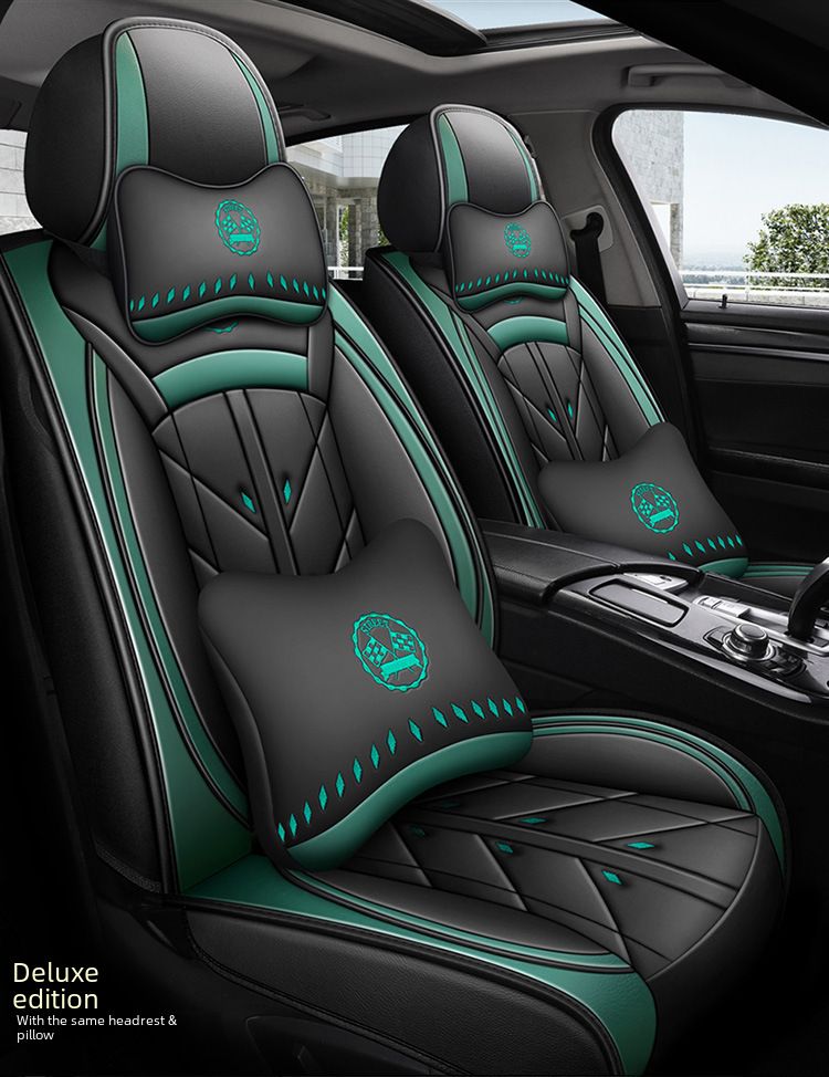 Winter Car Cushion Seat Cover Full Surrounding Four Seasons General New Leather Seat Cover Linen Leather Seat Cushion Seat Cover_autovado.com