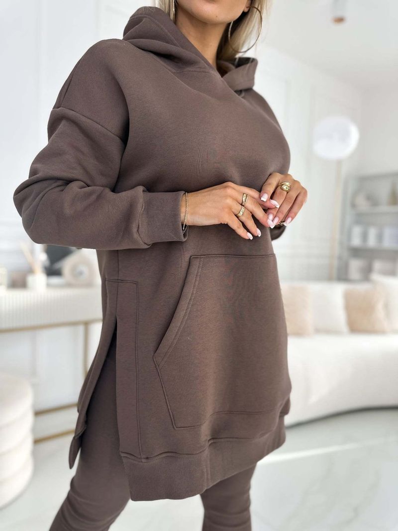 Women's Clothing sports leisure hooded sweatshirt thickened threaded leggings two piece suit_autovado.com