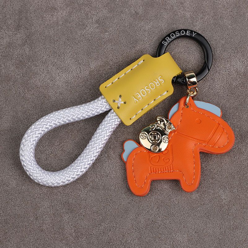 Immediately Get Rich Handmade Genuine Leather Keychain Lanyard Cowhide Key Pendant Leather Rope Xiaohongshu Car Men And Women Pendant_autovado.com
