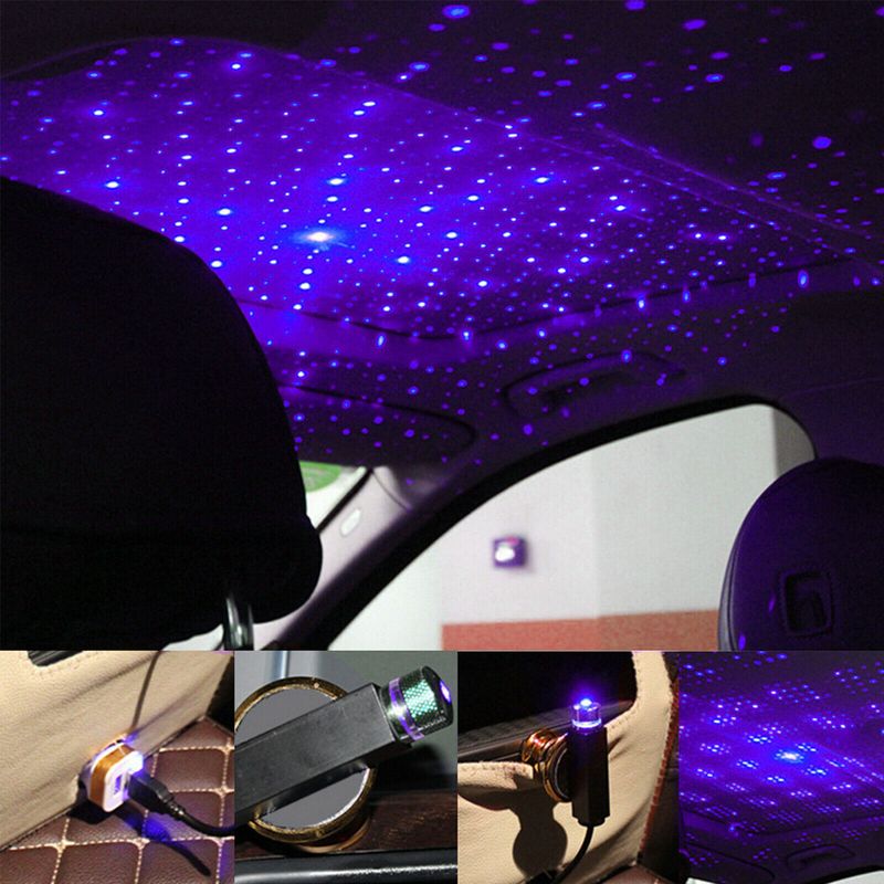 Car Starry Sky USB Atmosphere Light Car Roof Interior Decoration Starry Sky Ceiling Projection Light_autovado.com