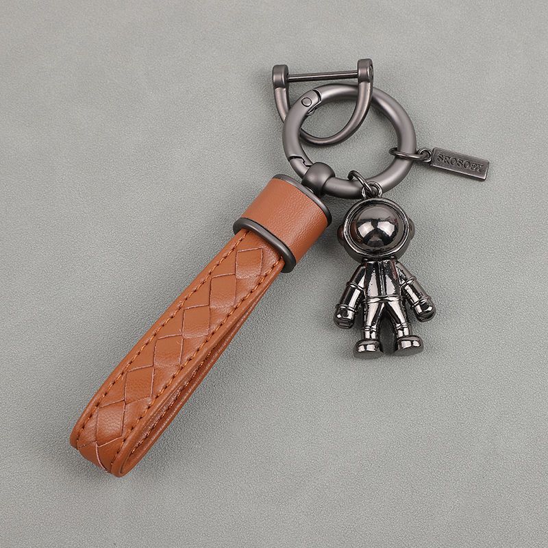 Diamond Pattern Car Keychain Internet Celebrity Astronaut Pendant High End Pendant Men And Women Key Chain Ring_autovado.com
