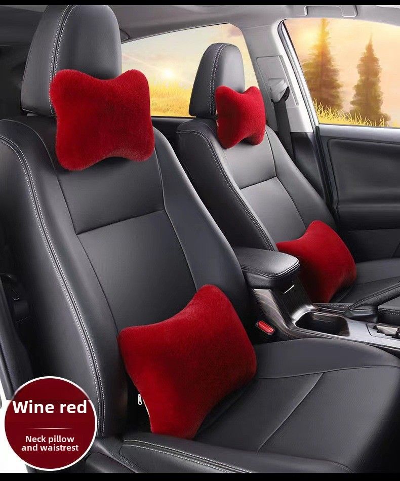 Wholesale car plush headrest waist support a pair of car neck pillow car waist support waist support rabbit plush car waist support_autovado.com