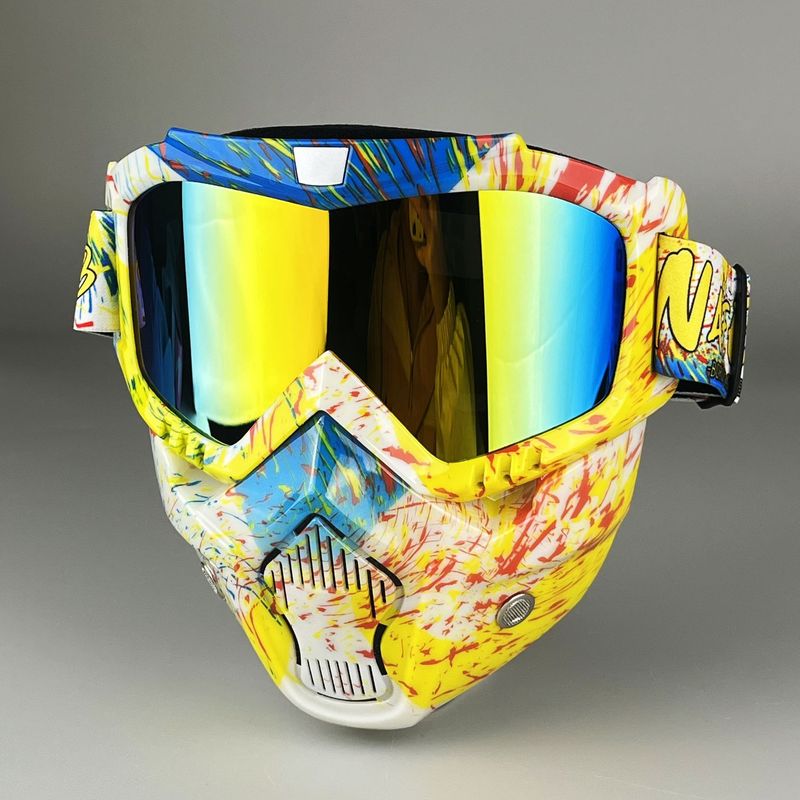 NAFEIB Multi-Purpose Sports Goggles With Interchangeable Lenses - Windproof UV Protection Anti-Glare Mask For Cycling Skiing Outdoor Activities_autovado.com