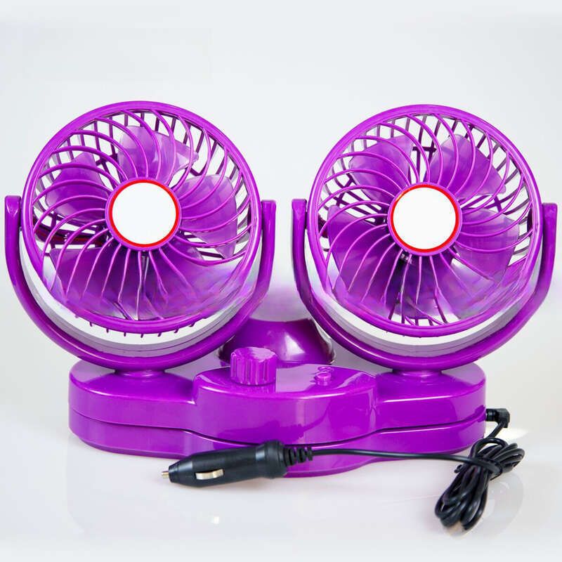 Special Offer Taigu Purple Shaking Head Fan 5.5-inch 24V Double Headed Car_autovado.com