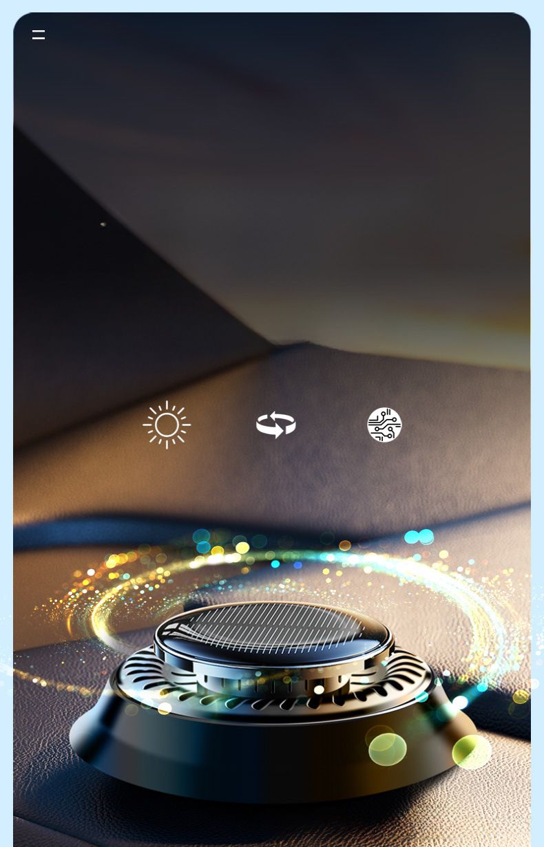 Solar car aromatherapy device car fragrance Water ornament_autovado.com