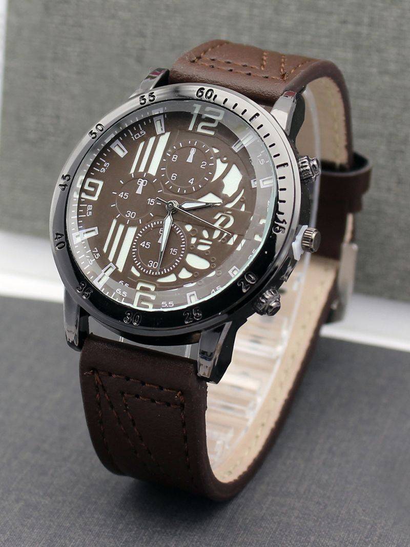 Men's luminous men's watch double-layer belt men's watch_autovado.com