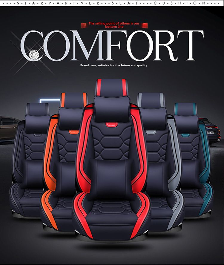 All-inclusive 9D leather car seat cover four seasons fashion sports seat cover New interior supplies_autovado.com