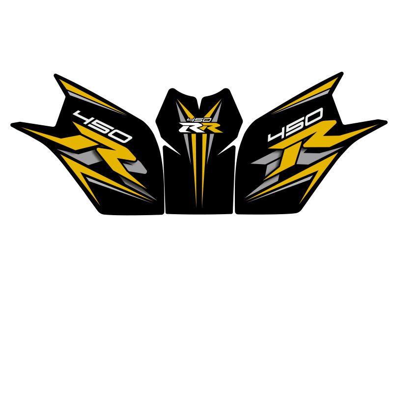 Suitable For Kaiyue 450RR Fuel Tank Wear And Anti Slip Fishbone Protective Sticker, Decorative Decal Print, Modified_autovado.com