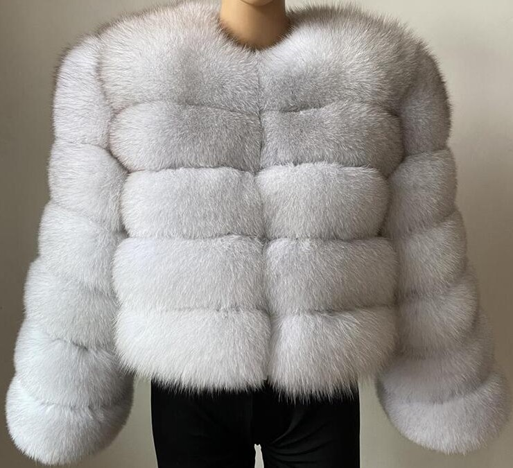 Women's Clothing fur coat fox fur patchwork winter thick warm long sleeve short fur coat_autovado.com