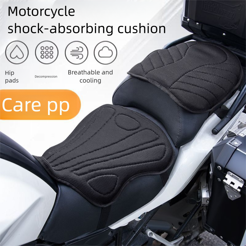 Electric Seat Cushion Shock Absorption Sun Protection Motorcycle Touring Modific Accessories Breathable Heat_autovado.com
