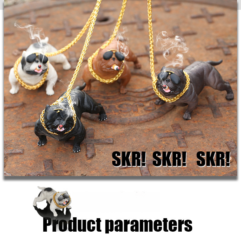 Bull Terrier Personality Creative Interior Sedan Dashboard Decoration High-end Car Accessories_autovado.com